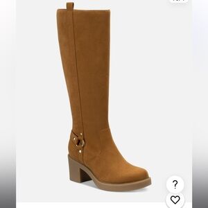 Womens Brettaaf Faux Suede Boots Brown Size